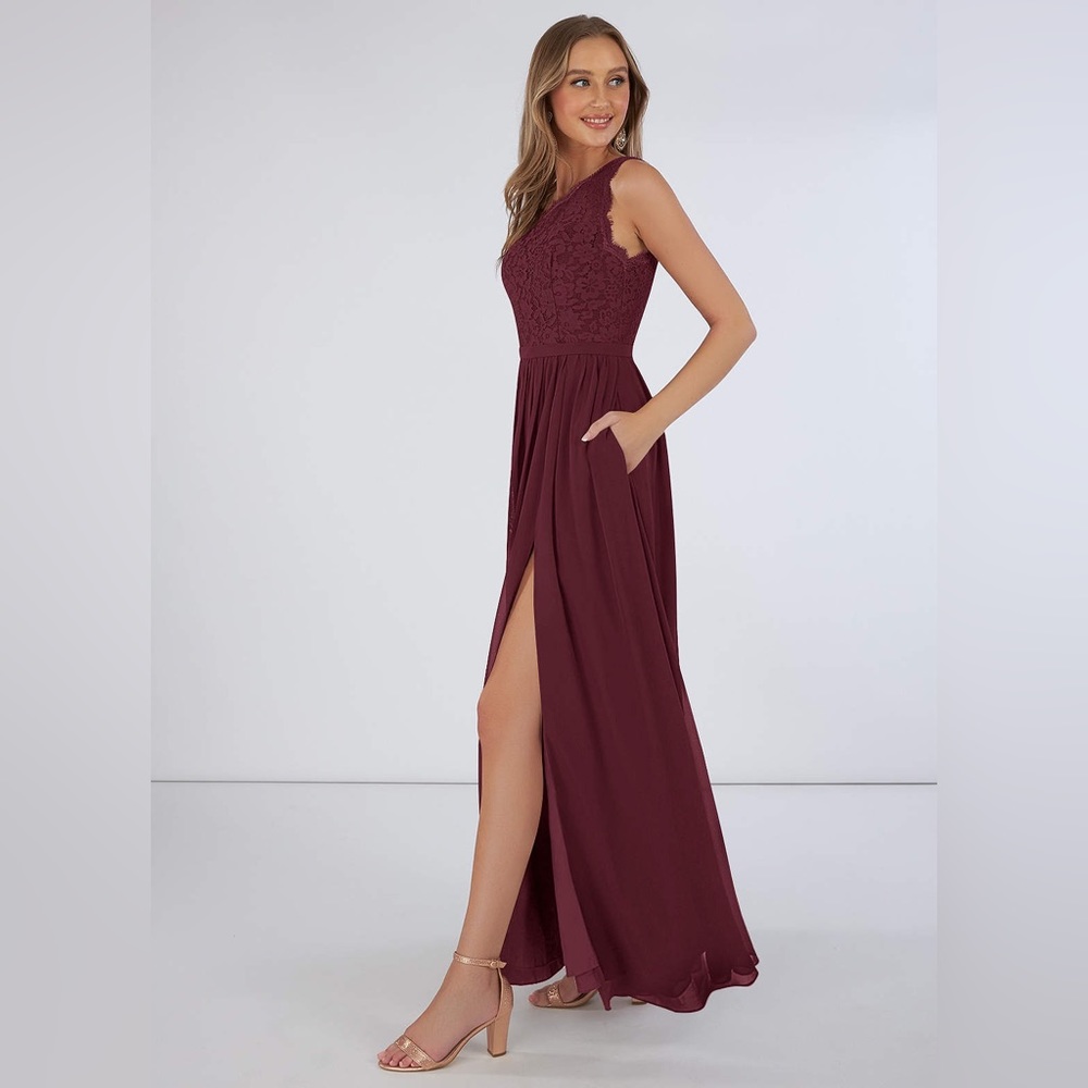 Azazie Demi Size 8 Cabernet color